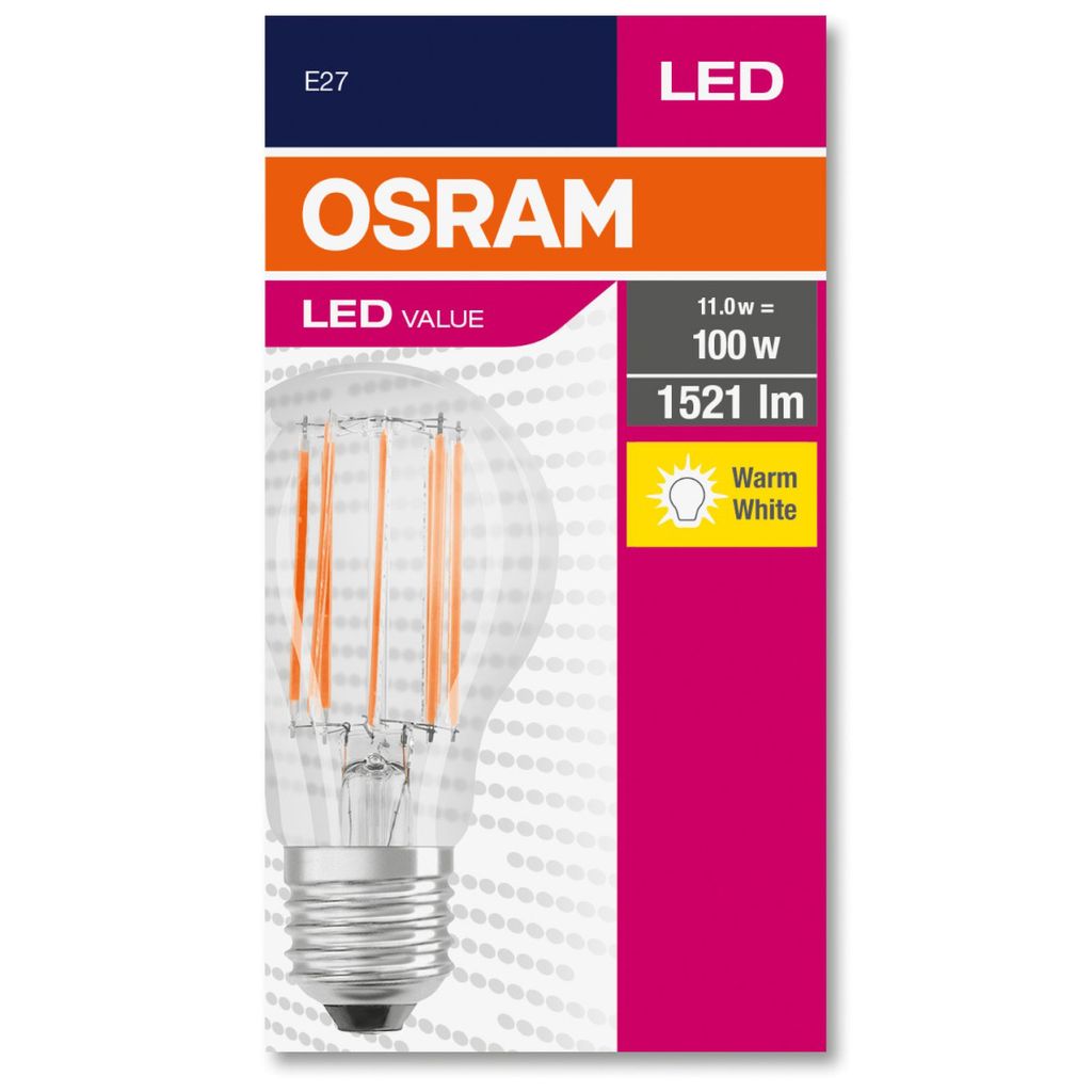 LED-Glühbirne Filament E27 11W 1521 lm A60 | Kaufland.de