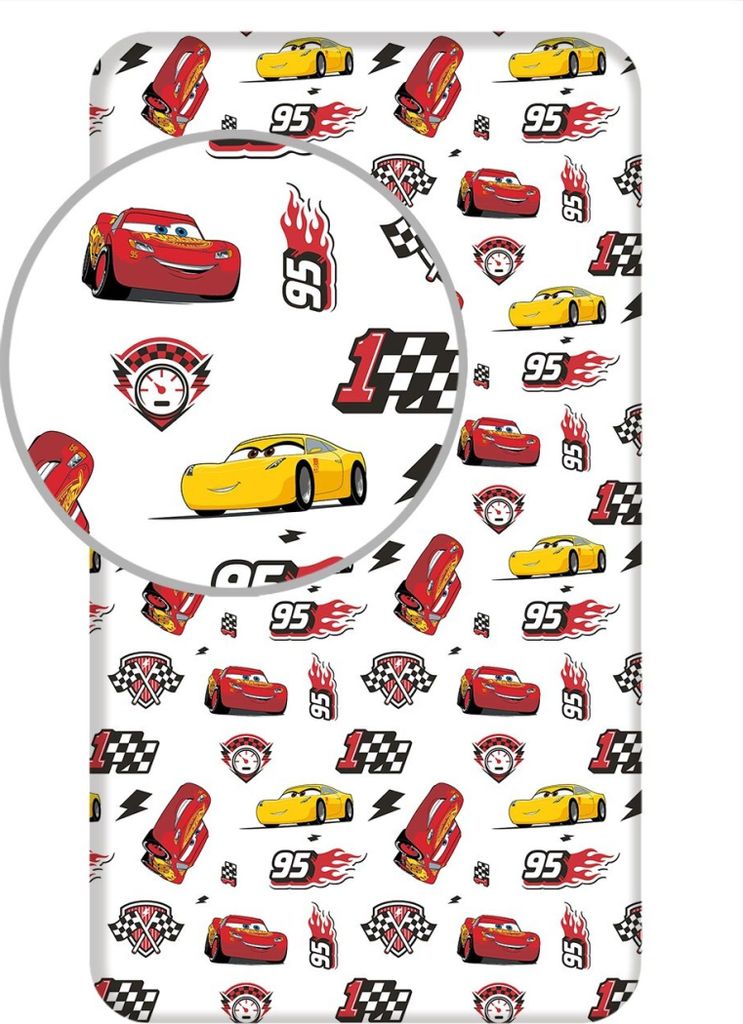 Bettlaken Cars 3 McQueen 90x200x25 cm Produktbild 
