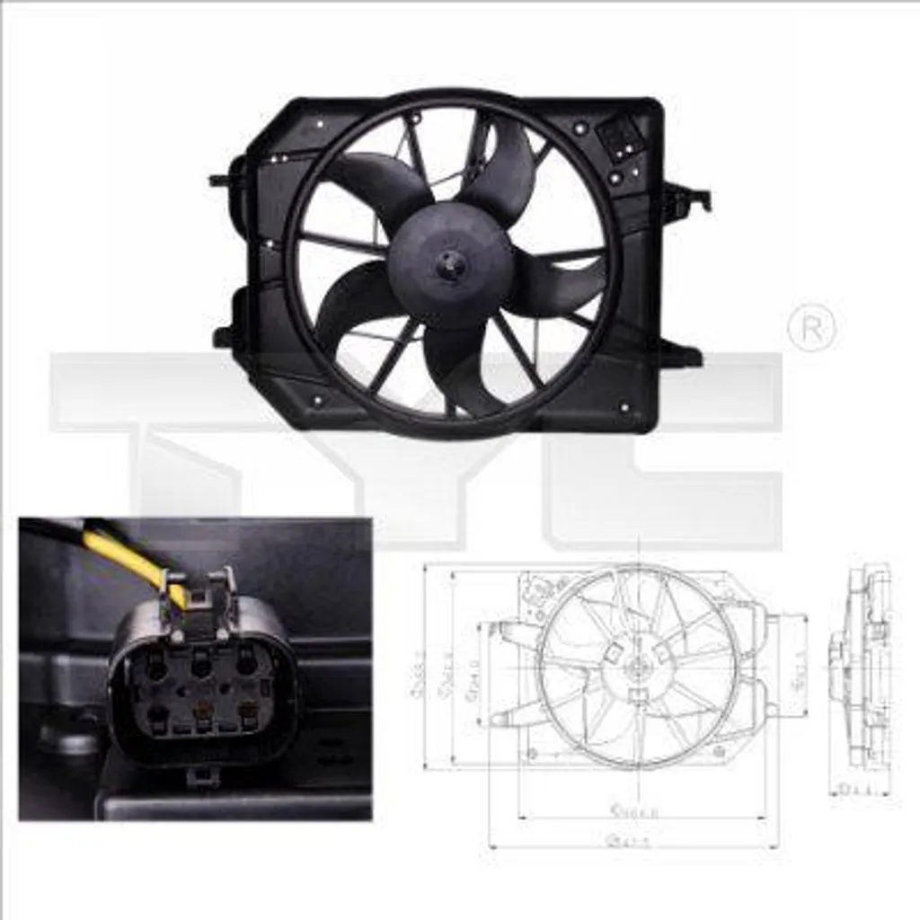 Ventilateur de refroidissement moteur Ford Focus OE 1075135 TYC 810