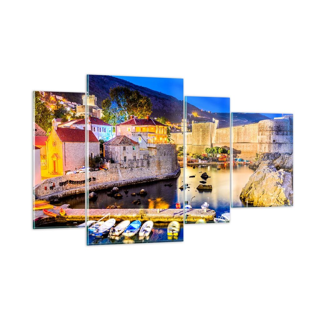 Bilder auf glas - Kroatien Dubrovnik Altstadt Festung - 120x70cm - Glasbilder - Wandbilder - Kunstdruck - Wanddekoration aus Glas - Glas Bilder - W...