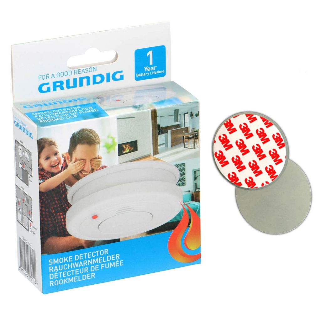 Rauchmelder 85dB Inkl. 9V Batterie + 3M Klebepad Set Produktbild 