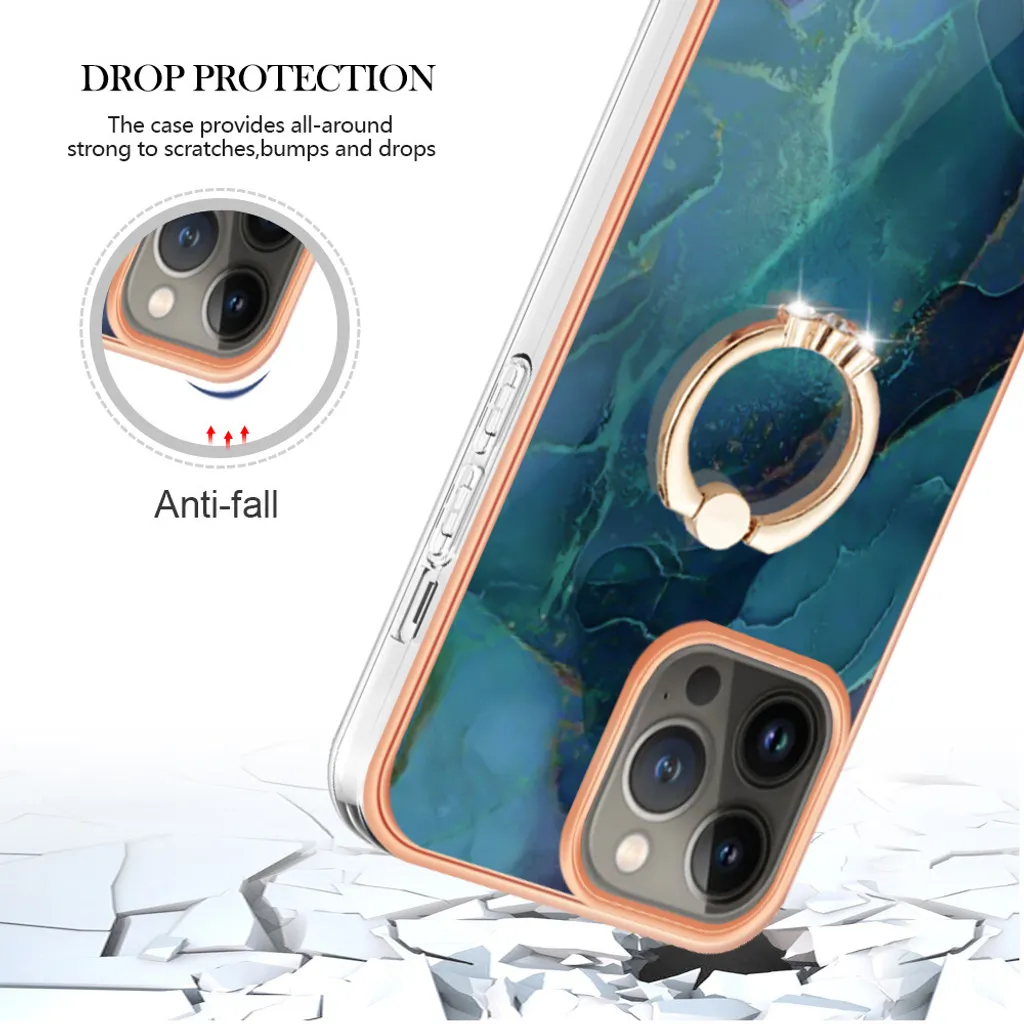 Offerta Custodia iPhone 13 Pro Max Verde con Anello | Disponibile Ora - 5