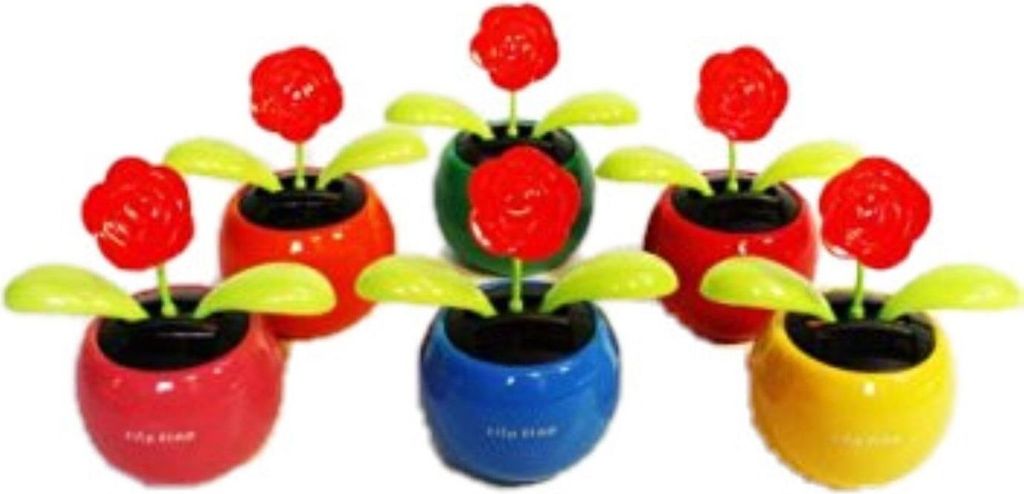 HAAC Solar Wackelblume Blume Rose rot Produktbild 