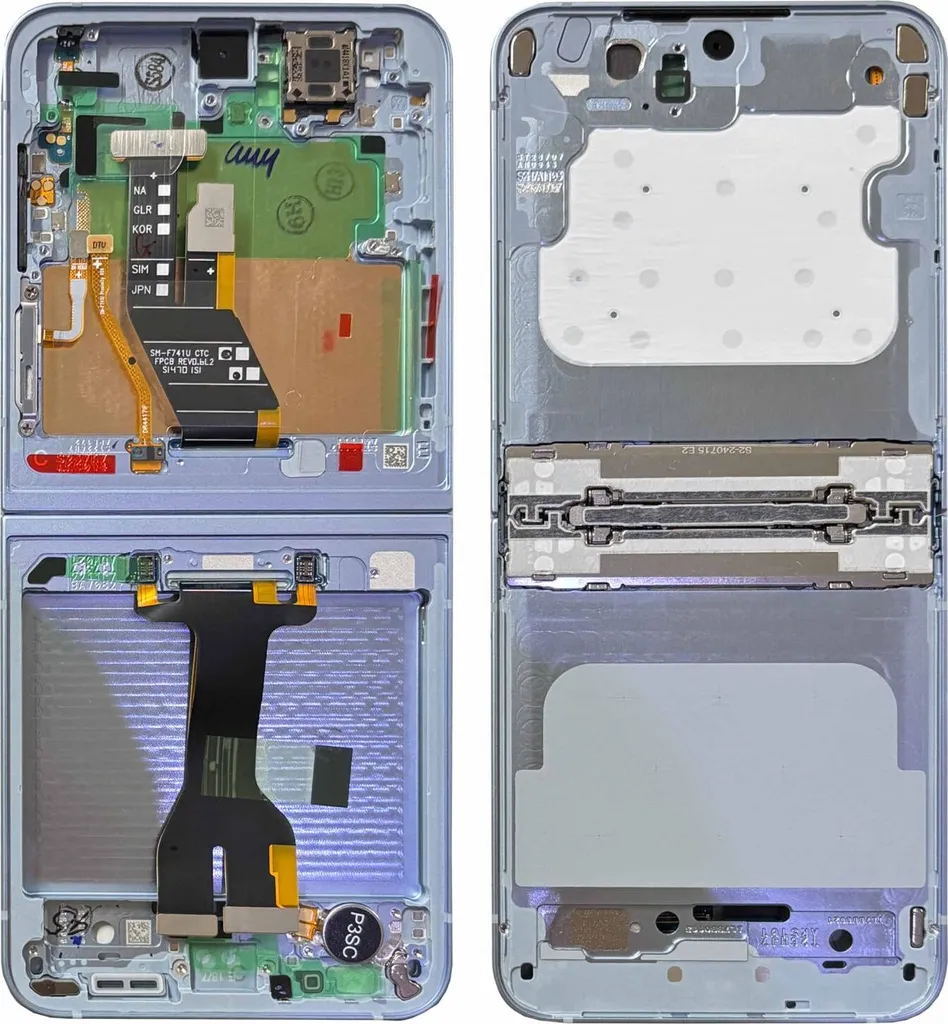 Châssis de Support LCD pour Samsung Z Flip6 Bleu Pièce Détachée Origine