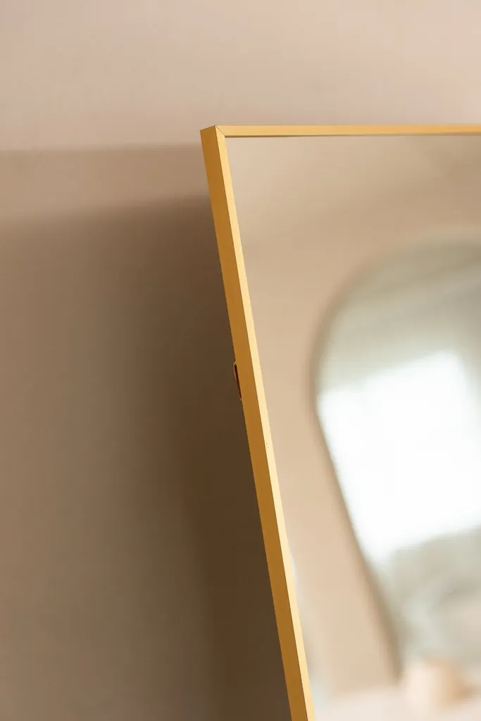 SensaHome Miroir Intégral Rectangulaire Or 39x156 cm pour Chambre - 3