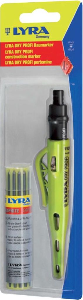 Crayon graphite Lyra Dry Profi + étui 12 mines graphite 2B Image du produit 