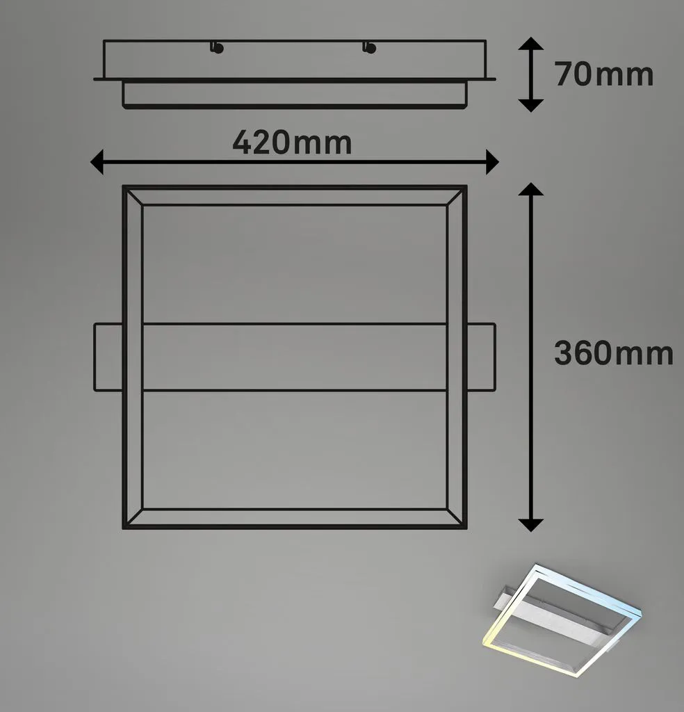 Offerta Lampada Soffitto LED 26W | Cromo Alluminio | Prezzo Stock - 6