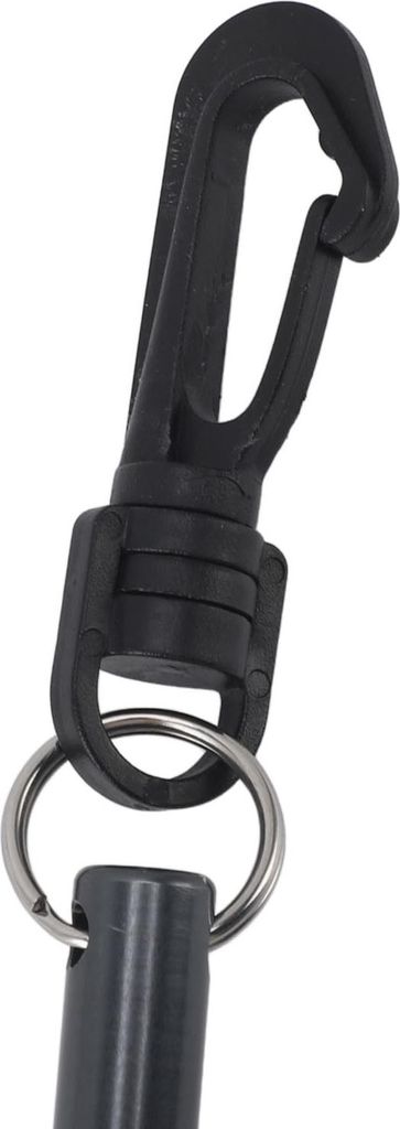 Signal Bell Diving Stick Rauschhersteller Crisp Sound Aluminiumlegierung Unterwasserschüttler mit Clip Black