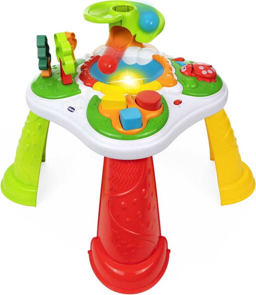 Chicco Tisch des Waldes, Tisch mit manuellen und elektronischen Aktivitäten, Interaktives Lernspielzeug, mit Lichtern und Geräuschen, Formen und ...