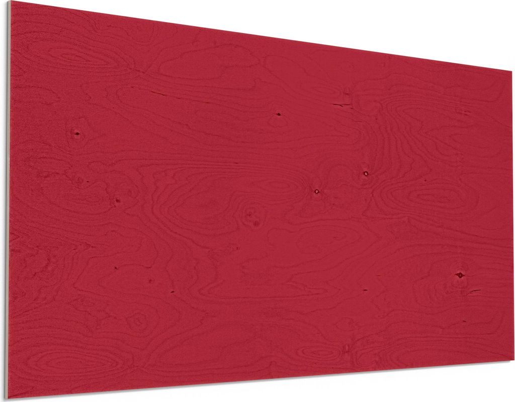 DEQORI Holzbild 100x50 cm 'Unifarben - Dunkelrot' Bild auf Holz Wandbild Kunstdruck