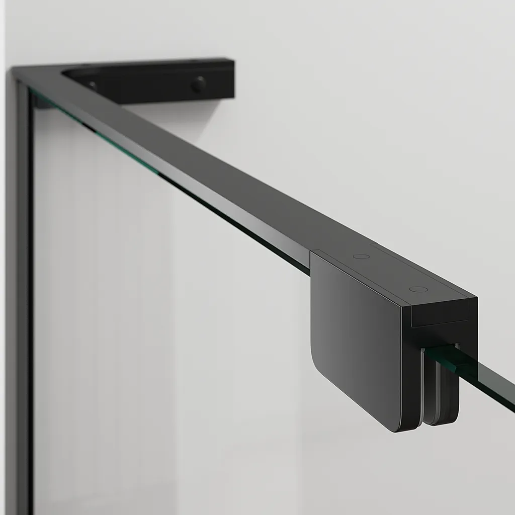 Paroi de Douche Fixe Industrielle 90cm avec Verre Anticalcaire NANO 6mm - 9
