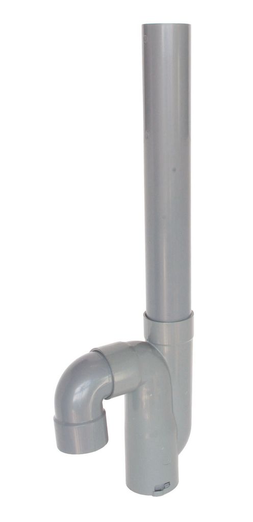 SOMATHERM FOR YOU – Universal-Ablaufsiphon für Waschmaschinen (Waschmaschine oder Geschirrspüler) – Mit Entleerungsstopfen – Vertikaler Abf...