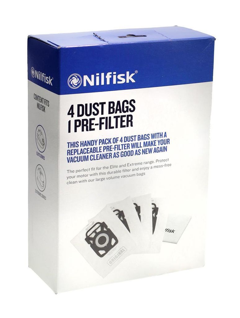 Set di 4 sacchetti per aspirapolvere Nilfisk 107412688 Immagine del prodotto 