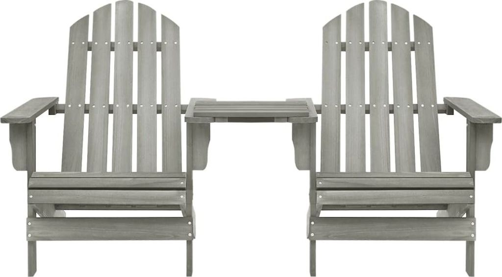 vidaXL Krzesła ogrodowe Adirondack ze stołem z litego Zdjęcie produktu 