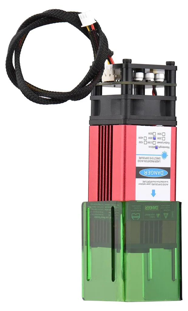 Module laser 30W focale fixe avec protection pour découpe de tissu