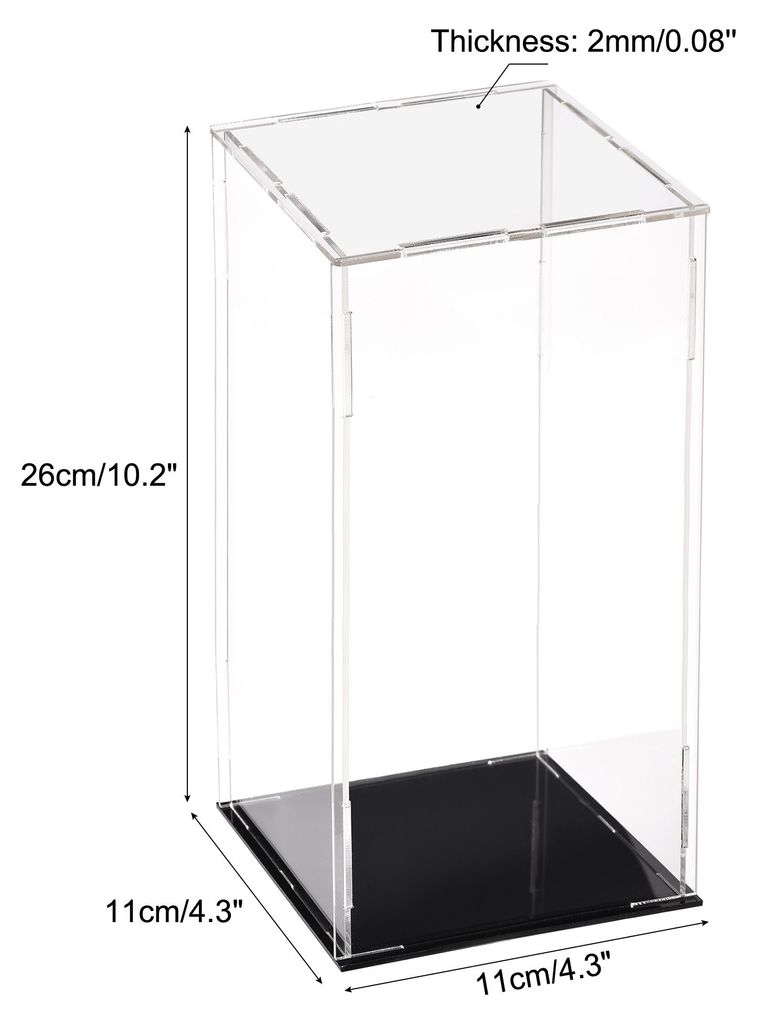 Acryl Klar Vitrine Box Staubdichter Schutz Wš¹rfel Sammlerstš¹ck Ausstellungsbox 10x10x25cm