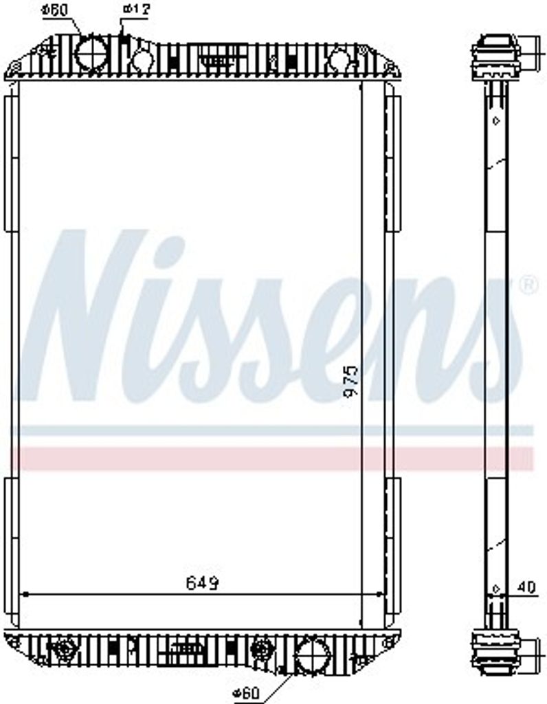 NISSENS 625710 Kühler Wasserkühler Motorkühler passend für MERCEDES-BENZ AXOR AXOR 2