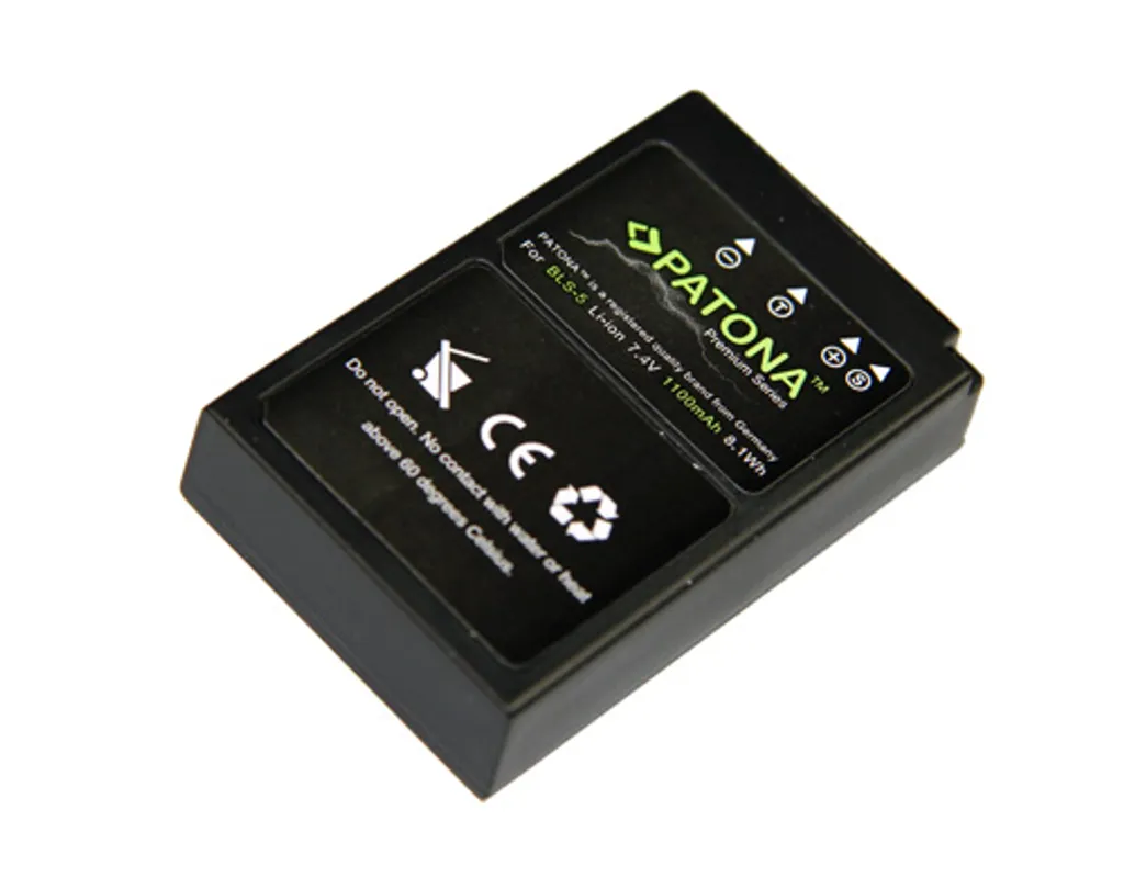 Batterie rechargeable Li-Ion BLS-5 1100mAh pour boîtiers Olympus