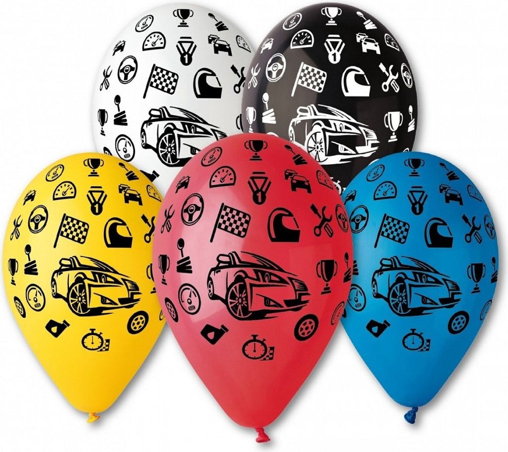 OB balónky GS110 Auta 5 ks
