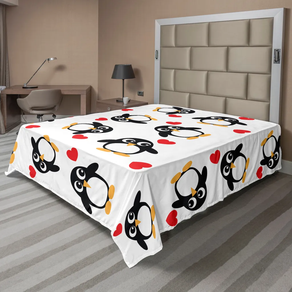 Drap plat pour lit décoratif thème animaux du Nord pour chambre ado