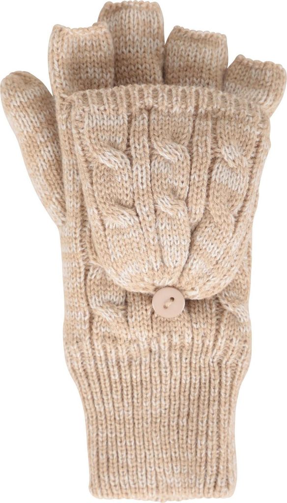 Mountain Warehouse - Damen Fingerlose Handschuhe, Kunstfell gefüttert MW3503 (Einheitsgröße) (Beige)