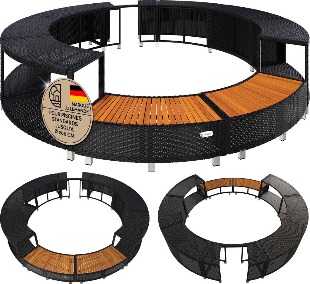CASARIA® Cadre bain à remous olyrotin Ø intérieur 206cm Image du produit 