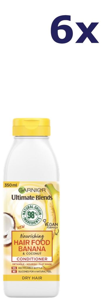 6x Garnier Ultimate Blends Bananen-Spülung 350 ml