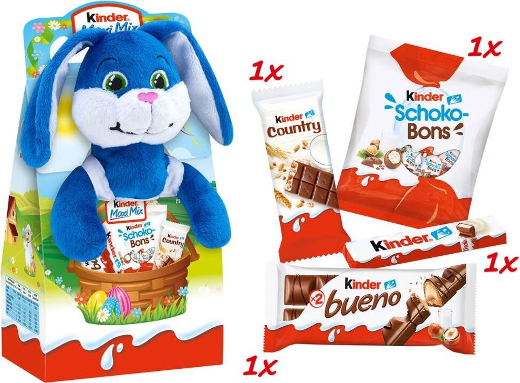 Kinder Maxi Mix beste Milchschokolade und süßes Plüschtier Produktbild 10