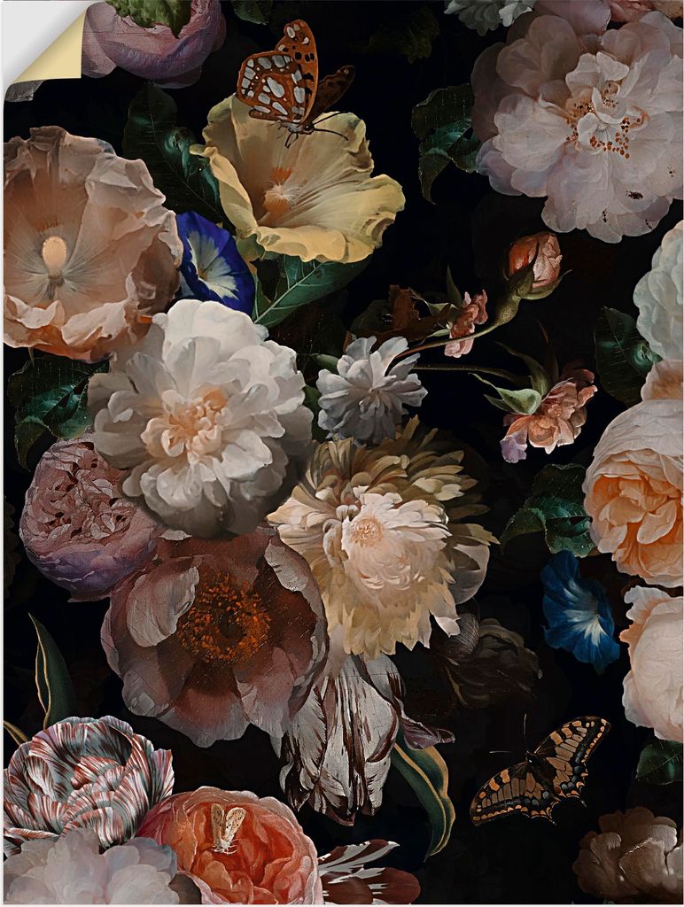 ARTland Wandbild, selbstklebend Antike Holländische Blumen Größe: 30x40 cm