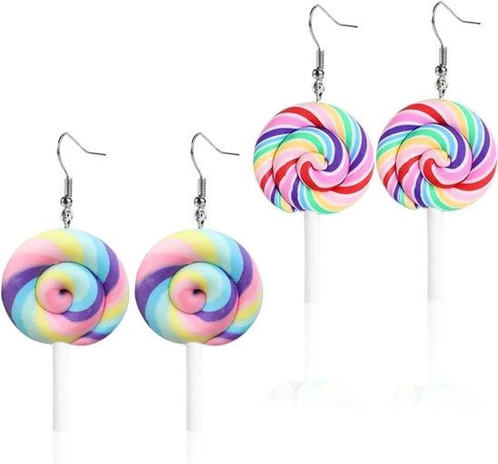 Boucles d'oreilles fantaisie en argile polymère avec motifs mignons