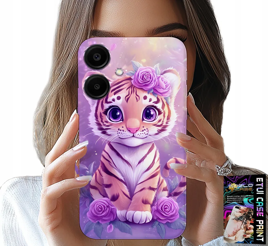 Custodia Samsung A06 5G per Bambini e Ragazzi: Tigre Rosa + Vetro