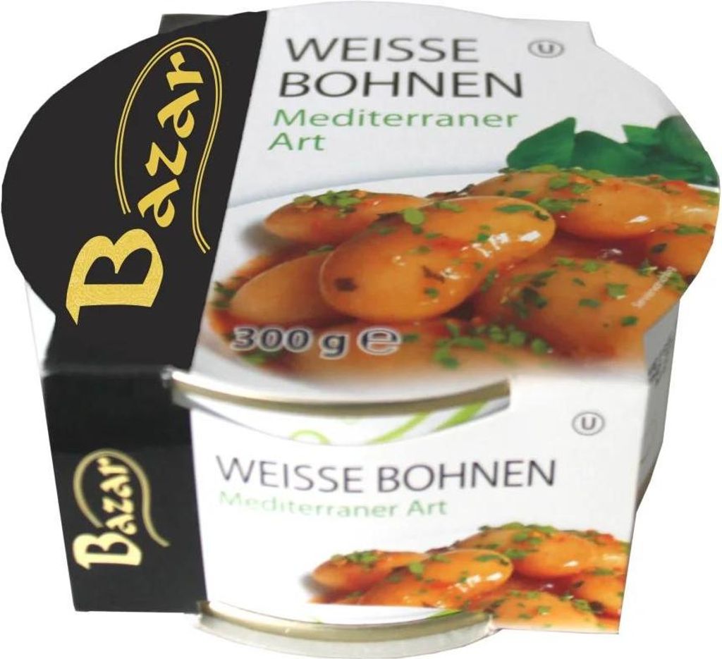 Bazar Weiße Bohnen Mediterraner Art 300g Produktbild 