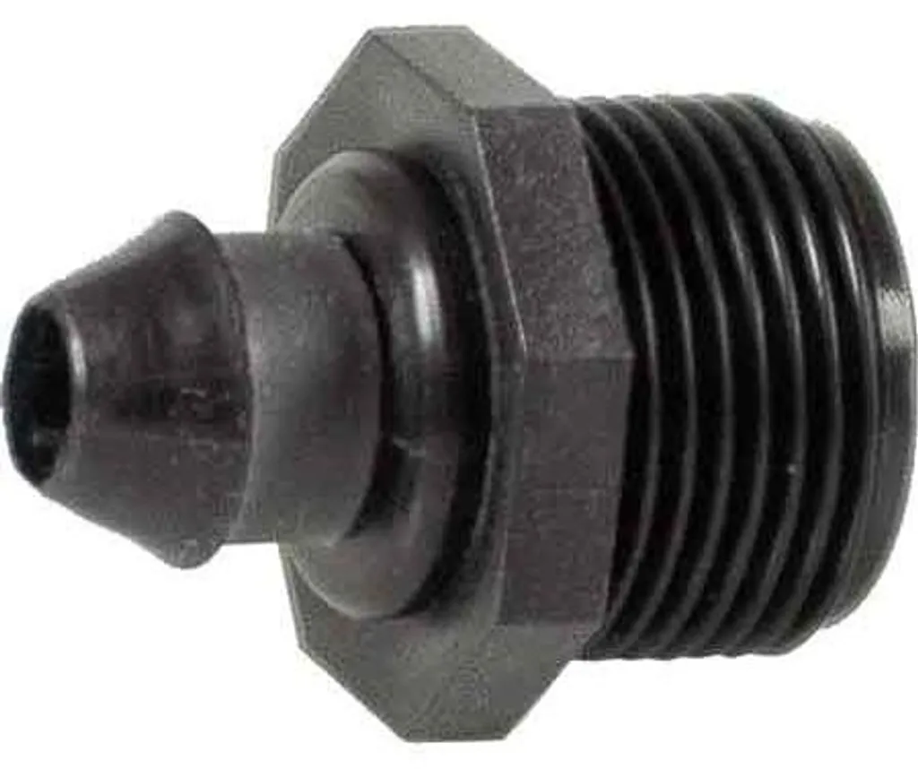 Raccord fileté 3/4 mâle basse pression avec joint caoutchouc souple