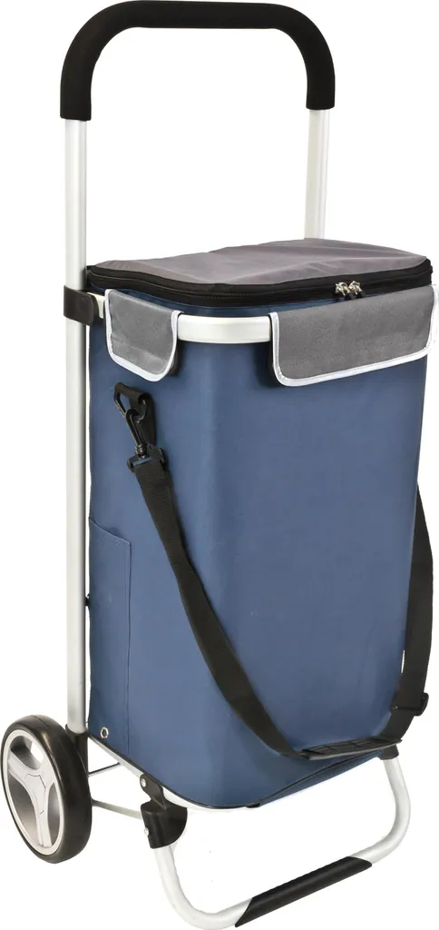 Chariot de courses 45 L bremermann bleu - Idéal pour le marché et ville