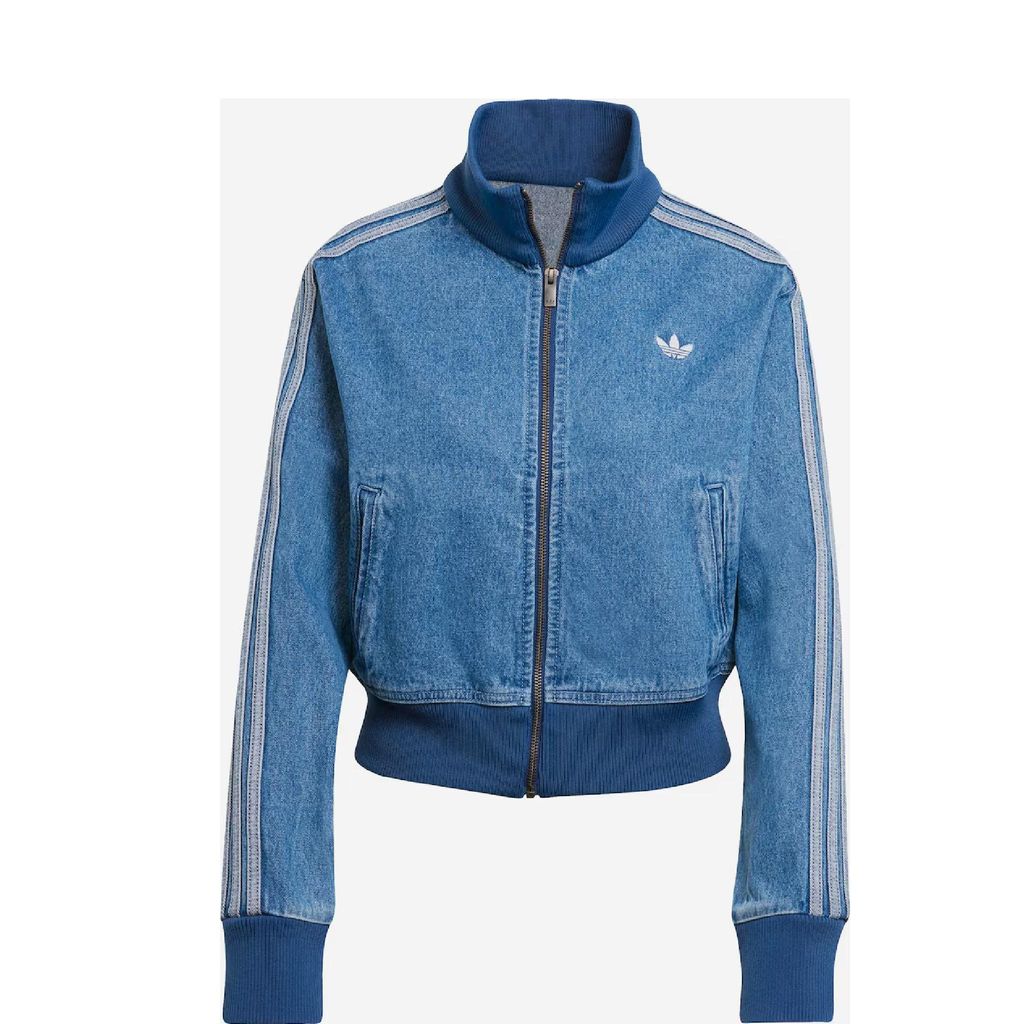ADIDAS ORIGINALS Sweatjacke 'Adicolor Denim Track' in Blau Produktbild 