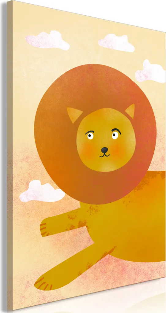 Quadro Leone Magico 60x90 per Cameretta | Arte e Fantasia per Bambini