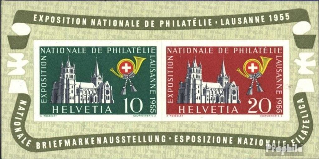 Briefmarken Schweiz 1955 Mi Block15 (kompl.Ausg.) gestempelt Briefmarkenausst.