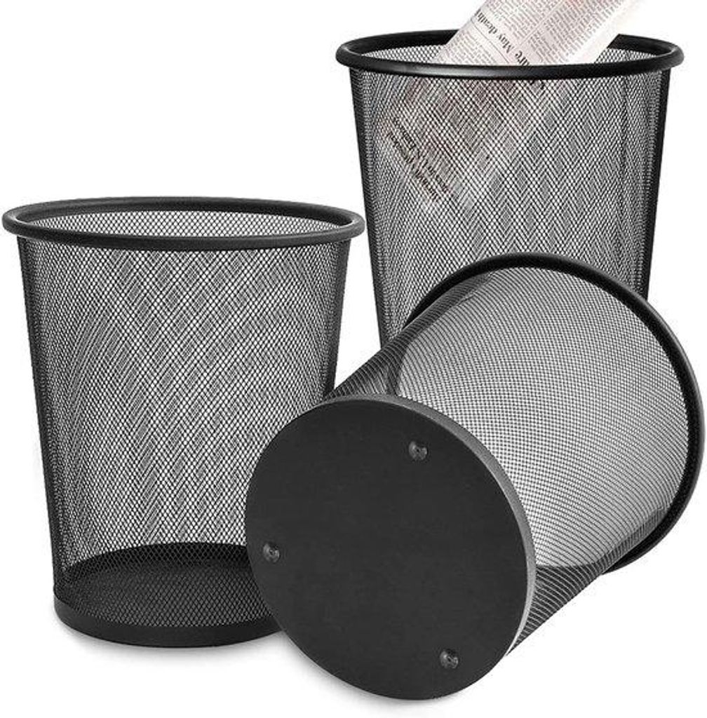 Vielfach verwendbare Metallmüllbehälter - Müllbehälter für jede Etage - 12 Liter - Edelstahl.