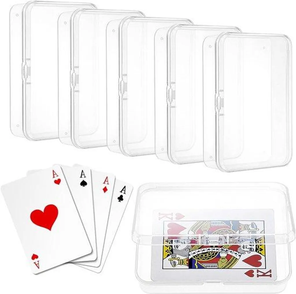 Pochettes transparentes en plastique (5 pièces) pour cartes de jeu
