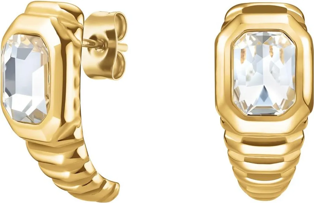 Orecchini Rosefield JEORG-J1129 Octagon Ridged Studs Placcati Oro 14K