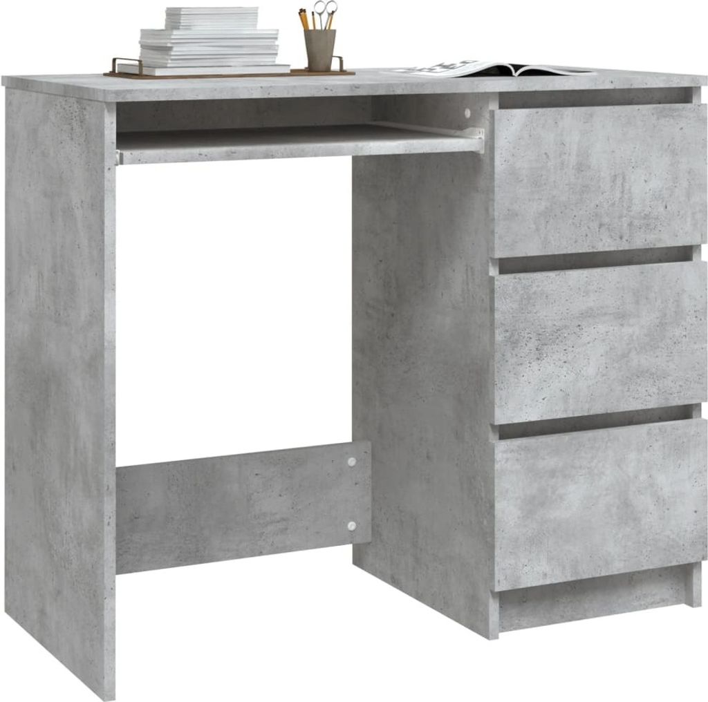 "im Sonderangebot"Schreibtisch/Büro-Möbel - CLORIS - Computertisch moderner - Betongrau 90x45x76 cm Holzwerkstoff - NeuMöbel9870792