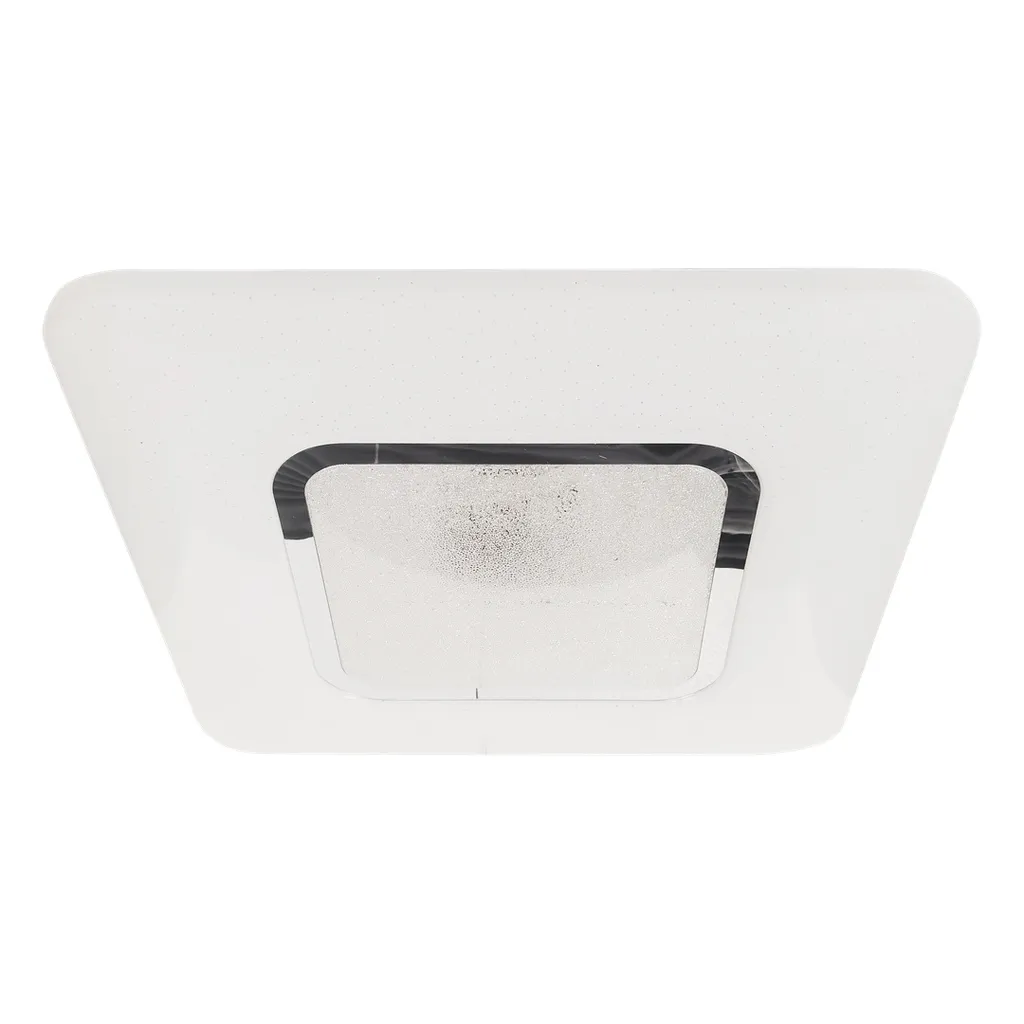 Luminaire LED 65W Sparky Milagro Carré 54cm en Acier Blanc et Chrome