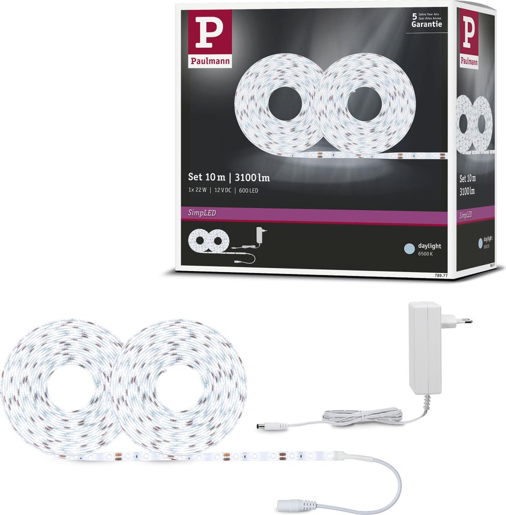 Paulmann SimpLED LED Strip Tageslichtweiß Komplettset