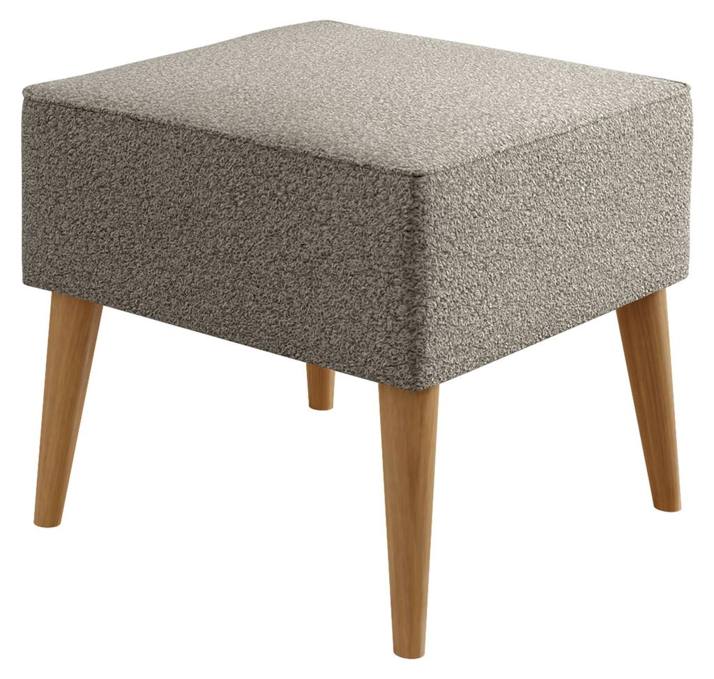 MIRJAN24 Fußbank Estjano Boucle, Polsterbank, Polsterhocker, Stilvoll Wohnzimmer Hocker (Farbe: Lambi 03)