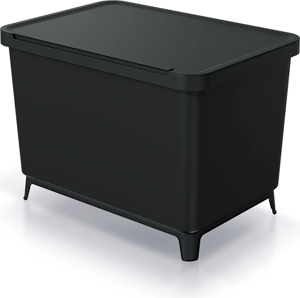 Poubelle de Tri Sélectif Keden Systema Noir - Bac de Recyclage Empilable