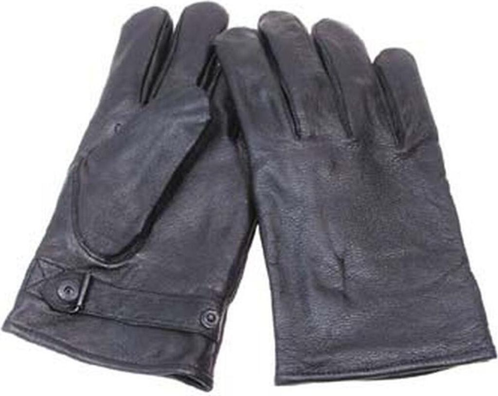 Bundeswehr Lederhandschuhe, gefüttert, grau, Größe XL