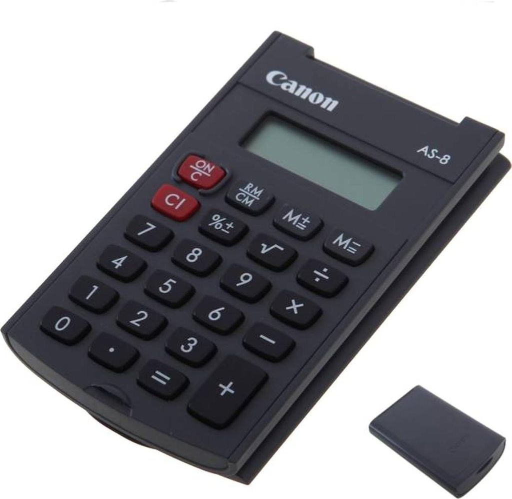 Calculatrice Canon AS-8, 8 chiffres, noire Image du produit 