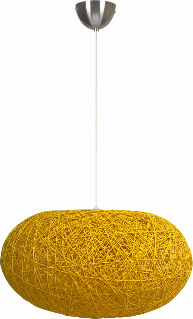 Suspension LIVIO chromée et jaune 1xE27x60W - Luminaire Candellux IP20