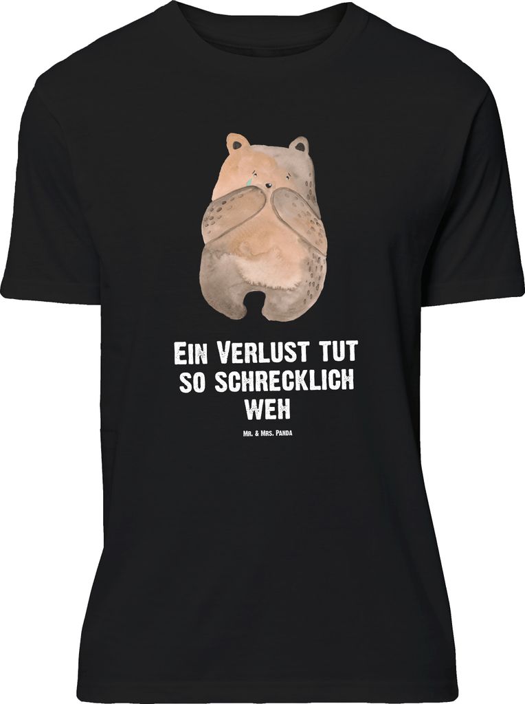 Mr. & Mrs. Panda Größe XL T-Shirt Bär Verlust - Schwarz - Geschenk, Teddy, Trauer Trauergeschenk Traurig Trösten Trost Liebeskummer, mit Spruch...