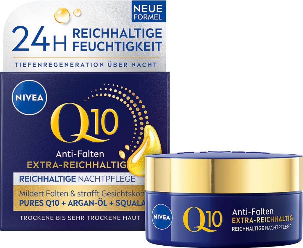 NIVEA Q10 Anti-Falten Power Reichhaltige Nachtpflege 50ml